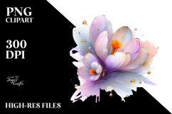 Glossy Crocus with Golden Insertions, PNG Product Image 3