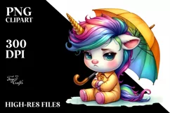 Cute Baby Bird Contempt Unicorn PNG Product Image 1