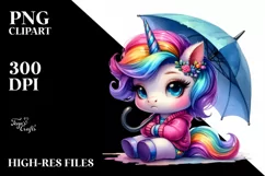Cute Baby Bird Contempt Unicorn PNG Product Image 1