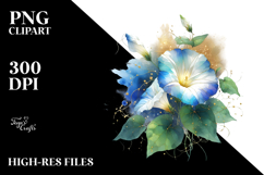 Morning Glory Watercolor, PNG Product Image 2