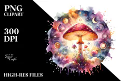 Magical Celestial Mushroom, Transparent PNG Product Image 2