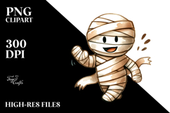 Funny Watercolor Mummy Image, PNG Product Image 2