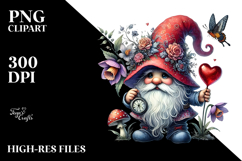 Colorful Valentine Gnome PNG Product Image 2