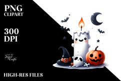 Funny Halloween Candle PNG Product Image 2