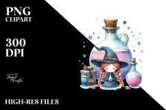 Watercolor Boho Witch, High-Res PNG Product Image 2