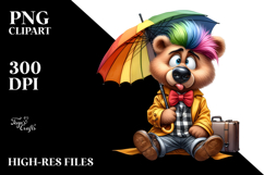 Goofy Bear with Raincoat, Transparent PNG Product Image 2