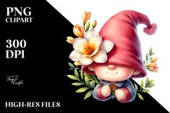 Adorable Gnome with Big Hat, PNG Product Image 2
