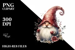 Vintage Gnome Clipart, Transparent PNG Product Image 1