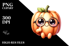 Cute Watercolor Small Pumpkin Clipart Product Image 2