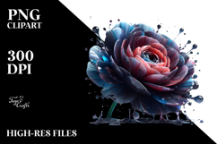 Glossy Abstract Ranunculus | Sublimation | Clipart Product Image 2