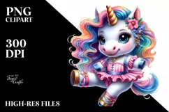 Colorful Baby Unicorn Jive PNG Product Image 1