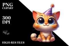 Goofy Cartoon Kitten Clipart Product Image 2