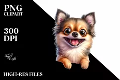 Funny Watercolor Chihuahua Sticking Out Through Wall Product Image 3