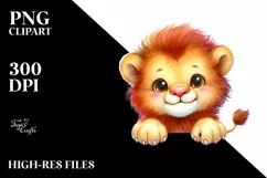 Colorful Baby Lion Smiling | Clipart Product Image 3