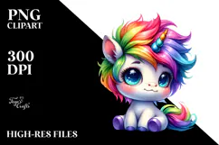 Funny Unicorn Emotive PNG Product Image 2