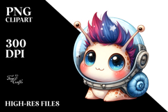Energetic Baby Snail with Punk Look, PNG Product Image 2