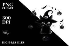 Halloween Black Cat | Simple Watercolor | Delicate Product Image 1