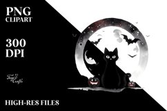 Halloween Black Cat | Simple Watercolor | Delicate Product Image 3