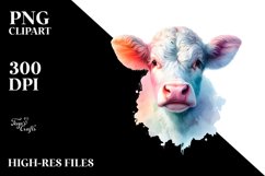 Vibrant Pastel Cow Clipart Product Image 1