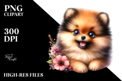 Happy Pomeranian Watercolor PNG Product Image 2