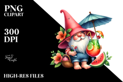 Summer Clothes Gnome Cocktail PNG Product Image 2