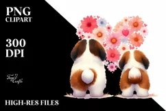 Doodled Flower Dachshund, Transparent PNG Product Image 2