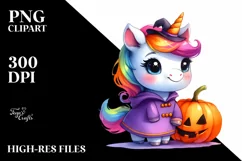 Baby Unicorn Watercolor Clipart Product Image 3