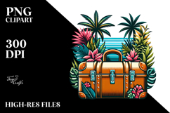 Retro Suitcase Clipart PNG Product Image 2