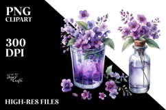 Violet Watercolor Clipart Product Image 2