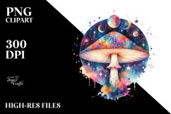 Magical Celestial Mushroom Watercolor Splash Product Image 3