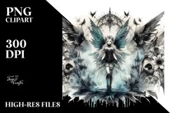 Washed Gothic Fairy Enchanting Mysterious | Clipart Product Image 1