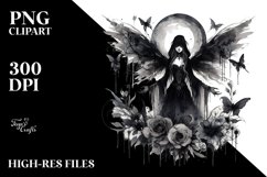 Washed Gothic Fairy Enchanting Mysterious | Clipart Product Image 1