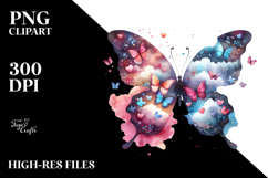 Silhouettes Butterfly Watercolor, Transparent PNG Product Image 2