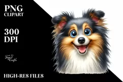Funny Crazy Shetland Sheepdog Watercolor | Sublimation | Product Image 3