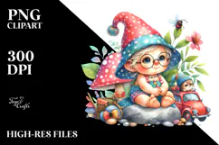 Whimsical Baby Gnome Beachwear PNG Product Image 2