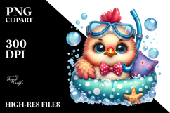 Crazy Cute Rooster Bubble Bath PNG Product Image 2