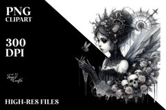 Detailed Gothic Fairy | Sublimation | PNG Clipart Product Image 3