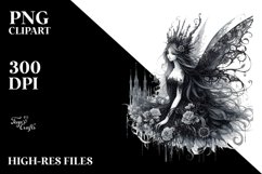 Detailed Gothic Fairy | Sublimation | PNG Clipart Product Image 1