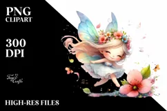 Cute Fairy Tumbling Flower Petals in Wind | Sublimation | Product Image 3