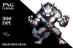 Funny Werewolf Digital Painting, Transparent PNG Product Image 2
