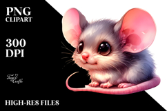 Vibrant Cute Baby Mouse Unicorn PNG Product Image 2