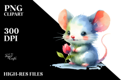 Vibrant Cute Baby Mouse Unicorn PNG Product Image 2