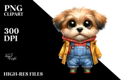 Dog with Big Eyes | Watercolor Clipart Product Image 2