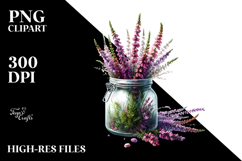 Heather Jar Watercolor Clipart Product Image 2
