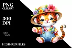 Colorful Baby Tiger Summer Clipart Product Image 3