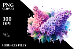 Lilac Watercolor Splash PNG Product Image 2
