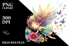 Cute Fairy Tumbling Flower Petals in Wind | Sublimation | Product Image 3