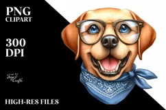 Labrador Bandana Fancy es Clipart Product Image 1