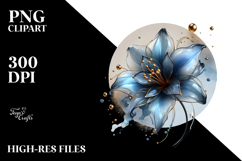 Glossy Lobelia Abstract, High-Res PNG Product Image 2