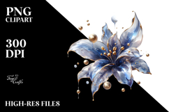 Glossy Lobelia Abstract, High-Res PNG Product Image 2